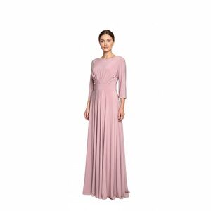 KOH KOH Blush Pink Maxi Dress Large Empire Waist Modest Formal Evening Gown